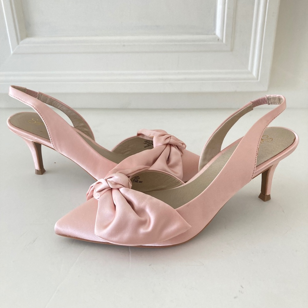 NIB Anthropologie Seychelles BHLDN Neve Pink Heels Sz 7